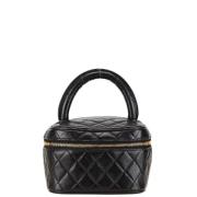 Pre-owned Leather handbags Chanel Vintage , Black , Dames