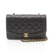 Pre-owned Leather shoulder-bags Chanel Vintage , Black , Dames