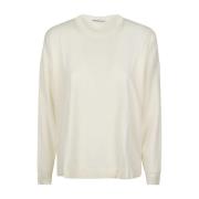 Witte ronde hals top Goes Botanical , White , Dames