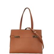 Pre-owned Leather shoulder-bags Delvaux Pre-owned , Brown , Dames