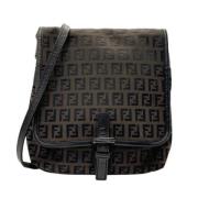 Pre-owned Canvas shoulder-bags Fendi Vintage , Black , Dames