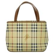 Pre-owned Canvas handbags Burberry Vintage , Beige , Dames