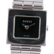 Pre-owned Stainless Steel watches Gucci Vintage , Black , Dames