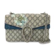 Pre-owned Canvas shoulder-bags Gucci Vintage , Blue , Dames