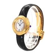 Pre-owned Leather watches Cartier Vintage , White , Dames