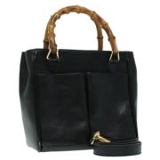 Pre-owned Leather gucci-bags Gucci Vintage , Black , Dames