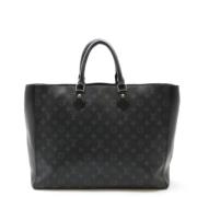 Pre-owned Canvas handbags Louis Vuitton Vintage , Black , Dames