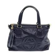 Pre-owned Leather gucci-bags Gucci Vintage , Blue , Dames