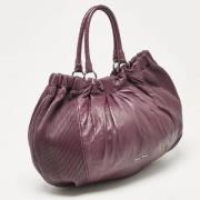 Pre-owned Leather handbags Miu Miu Pre-owned , Purple , Dames