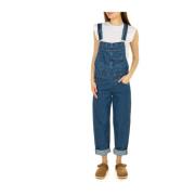 Denim Overall Jurken Free People , Blue , Dames