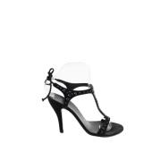 Pre-owned Leather sandals Gucci Vintage , Black , Dames