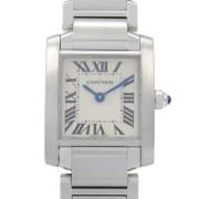 Pre-owned Metal watches Cartier Vintage , Beige , Dames