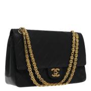 Pre-owned Leather handbags Chanel Vintage , Black , Dames