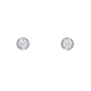 Pre-owned White Gold earrings Cartier Vintage , Gray , Dames