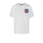 Witte Oversize T-shirt en Polo Kenzo , White , Heren