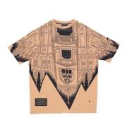 Milan Cathedral Print Beige T-Shirt Dolly Noire , Beige , Heren