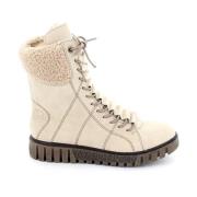 Beige Casual Enkellaarsjes voor dames Rieker , Beige , Dames