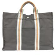 Pre-owned Canvas handbags Hermès Vintage , Gray , Dames