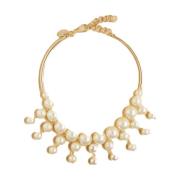 Parel en Metalen Ketting Liviana Conti , Yellow , Dames