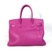 Pre-owned Leather handbags Hermès Vintage , Pink , Dames