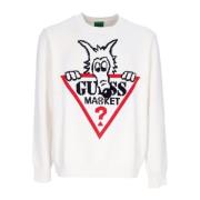 Crewneck Sweater Sandy Shore Men's Sweater Guess , White , Heren