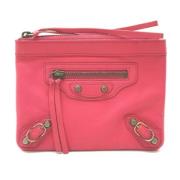 Pre-owned Leather wallets Balenciaga Vintage , Pink , Dames