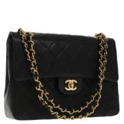 Pre-owned Leather handbags Chanel Vintage , Black , Dames