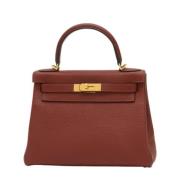 Pre-owned Leather handbags Hermès Vintage , Red , Dames