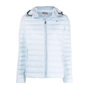 Blauwe Synthetische Stof Jas Tommy Hilfiger , Blue , Dames