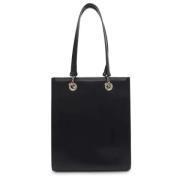 Pre-owned Leather shoulder-bags Cartier Vintage , Black , Dames