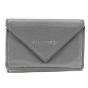 Pre-owned Leather wallets Balenciaga Vintage , Gray , Dames