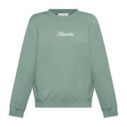 Sweatshirt met geborduurd logo Lanvin , Green , Dames