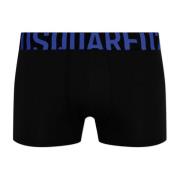 Katoenen boxershorts met logo Dsquared2 , Black , Heren