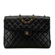 Pre-owned Leather chanel-bags Chanel Vintage , Black , Dames