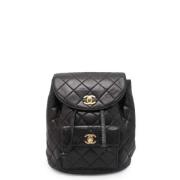 Pre-owned Leather shoulder-bags Chanel Vintage , Black , Dames