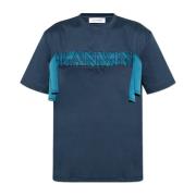 Logo T-shirt Lanvin , Blue , Heren