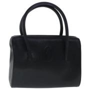 Pre-owned Leather handbags Cartier Vintage , Black , Dames