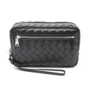 Pre-owned Leather pouches Bottega Veneta Vintage , Black , Dames