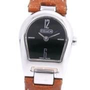 Pre-owned Leather watches Coach Pre-owned , Brown , Dames