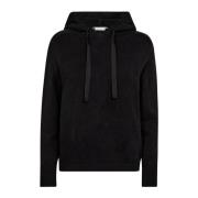 Zwarte Hoodie Gebreid Strik 32168 Co'Couture , Black , Dames