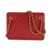 Pre-owned Leather crossbody-bags Chanel Vintage , Red , Dames