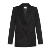 Wollen blazer Off White , Black , Dames