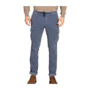 Slim Fit Velvet Cargo Jogger Broek Mason's , Blue , Heren