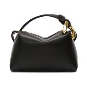 Zwarte Schoudertas met Kettingdetail JW Anderson , Black , Dames