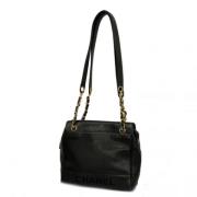 Pre-owned Leather shoulder-bags Chanel Vintage , Black , Dames