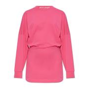 Jurk met logo Palm Angels , Pink , Dames