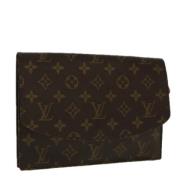 Pre-owned Canvas clutches Louis Vuitton Vintage , Brown , Dames