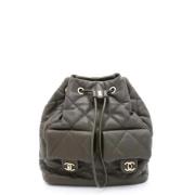 Pre-owned Leather shoulder-bags Chanel Vintage , Black , Dames