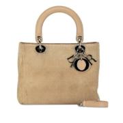 Pre-owned Suede handbags Dior Vintage , Beige , Dames