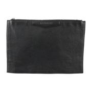 Pre-owned Leather clutches Givenchy Pre-owned , Black , Dames